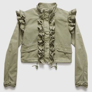 Gap x LoveShackFancy ruffle crop utility jacket